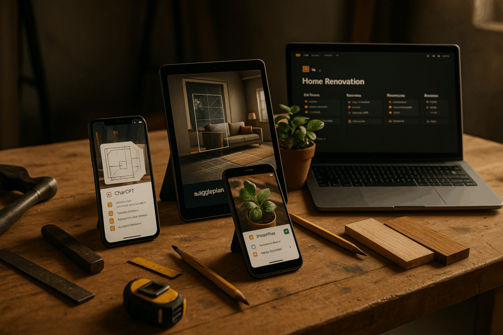 Top 5 KI-Tools für Heimwerker im Test – ChatGPT, Magicplan, IKEA Kreativ, PictureThis und Notion im Praxiseinsatz für Planung, Bau und Garten