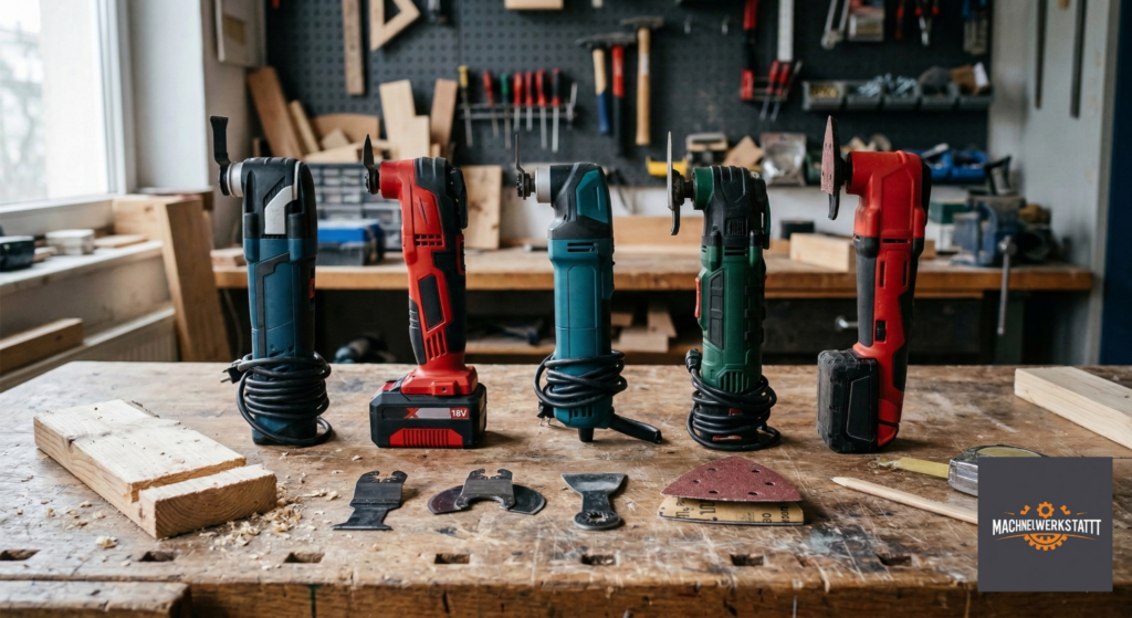 Multitool Vergleich 2026 – fünf Oszillierer im Test auf der Werkbank