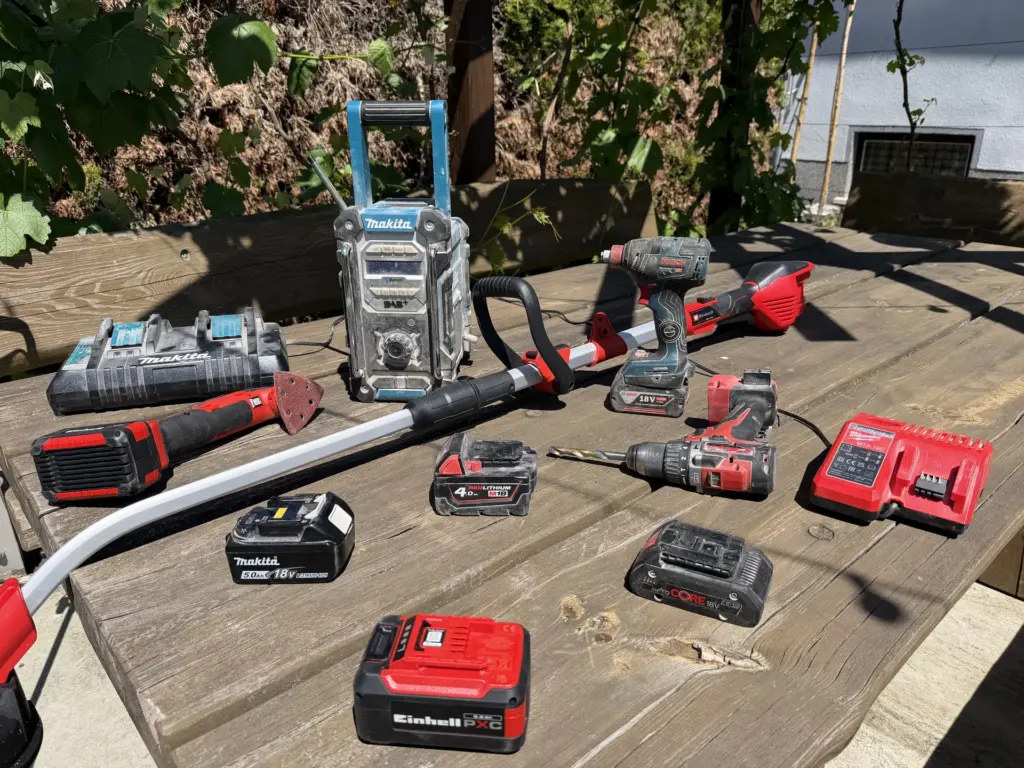 Akku-Systeme Vergleich mit Einhell PXC, Bosch ProCORE 18V, Milwaukee M18 und Makita 18V