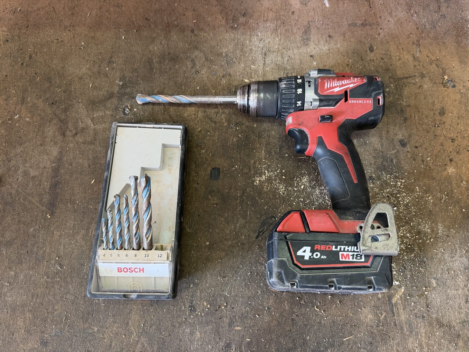 Bosch Professional Steinbohrer nach mehrjährigem Einsatz in Mauerwerk und hartem Beton